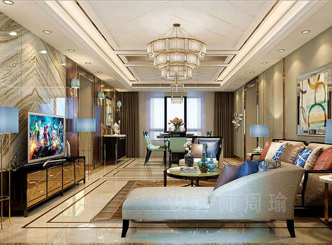 欧美大吊插逼视频世纪江尚三室两厅168平装修设计效果欣赏